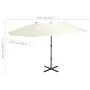 Gartenschirm mit Aluminiumstange 460x270 cm sand von vidaXL, Sonnenschirme - Ref: Foro24-44868, Preis: 159,31 €, Rabatt: %