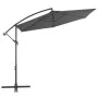 Sombrilla voladiza con poste de aluminio 300 cm gris antracita de vidaXL, Sombrillas - Ref: Foro24-44509, Precio: 101,99 €, D...
