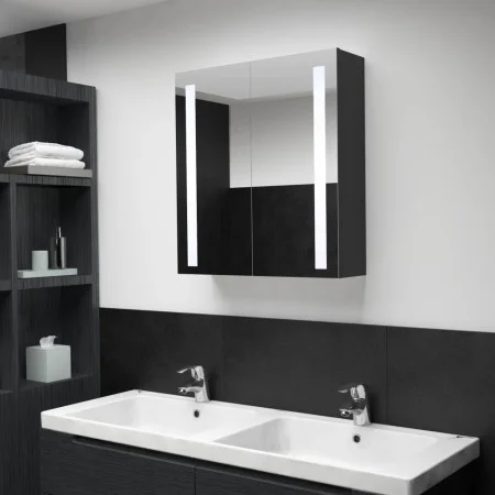 Mueble de baño con espejo LED 62x14x60 cm de vidaXL, Tocadores de baño - Ref: Foro24-325542, Precio: 142,26 €, Descuento: %