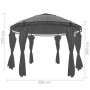 Round gazebo with anthracite gray curtains 3.5x2.7 m by vidaXL, Tents and gazebos - Ref: Foro24-44762, Price: 304,42 €, Disco...