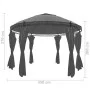 Round gazebo with anthracite gray curtains 3.5x2.7 m by vidaXL, Tents and gazebos - Ref: Foro24-44762, Price: 378,71 €, Disco...