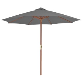 Garden umbrella with wooden pole 300 cm anthracite by vidaXL, Umbrellas - Ref: Foro24-44495, Price: 83,50 €, Discount: %