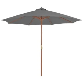 Garden umbrella with wooden pole 300 cm anthracite by vidaXL, Umbrellas - Ref: Foro24-44495, Price: 82,17 €, Discount: %