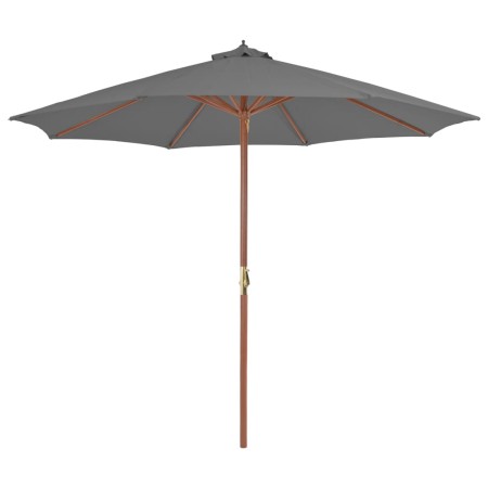 Gartenschirm mit Holzstange 300 cm Anthrazit von vidaXL, Sonnenschirme - Ref: Foro24-44495, Preis: 83,50 €, Rabatt: %