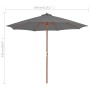 Gartenschirm mit Holzstange 300 cm Anthrazit von vidaXL, Sonnenschirme - Ref: Foro24-44495, Preis: 83,50 €, Rabatt: %