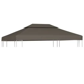 Gazebo canopy 2 levels 310 g/m² 4x3 m taupe gray by vidaXL, Covers for tents and gazebos - Ref: Foro24-44760, Price: 83,16 €,...