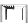 Cenador techo ratán sintético 300x300x200 cm gris y antracita de vidaXL, Carpas y cenadores - Ref: Foro24-44818, Precio: 333,...