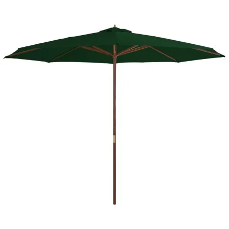 Sonnenschirm mit Holzstange 350 cm grün von vidaXL, Sonnenschirme - Ref: Foro24-44528, Preis: 145,93 €, Rabatt: %