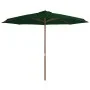 Sonnenschirm mit Holzstange 350 cm grün von vidaXL, Sonnenschirme - Ref: Foro24-44528, Preis: 145,93 €, Rabatt: %