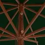 Garden umbrella with wooden pole 350 cm green by vidaXL, Umbrellas - Ref: Foro24-44528, Price: 145,93 €, Discount: %