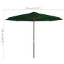Sonnenschirm mit Holzstange 350 cm grün von vidaXL, Sonnenschirme - Ref: Foro24-44528, Preis: 145,93 €, Rabatt: %