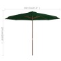 Sonnenschirm mit Holzstange 350 cm grün von vidaXL, Sonnenschirme - Ref: Foro24-44528, Preis: 145,73 €, Rabatt: %