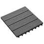 Baldosas porche relieve profundo WPC 30x30 cm 1 m² gris 11 uds de vidaXL, Suelos y moquetas - Ref: Foro24-45035, Precio: 75,3...