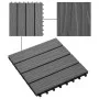 Baldosas porche relieve profundo WPC 30x30 cm 1 m² gris 11 uds de vidaXL, Suelos y moquetas - Ref: Foro24-45035, Precio: 75,3...