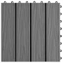 Baldosas porche relieve profundo WPC 30x30 cm 1 m² gris 11 uds de vidaXL, Suelos y moquetas - Ref: Foro24-45035, Precio: 75,3...