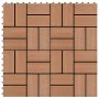 WPC Porch Tiles 30x30 cm 1 m² Brown 11 units by vidaXL, Floors and carpets - Ref: Foro24-45029, Price: 61,30 €, Discount: %