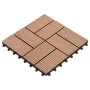 WPC Porch Tiles 30x30 cm 1 m² Brown 11 units by vidaXL, Floors and carpets - Ref: Foro24-45029, Price: 61,30 €, Discount: %