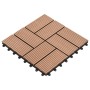WPC Terrassenfliesen 30x30 cm 1 m² braun 11 Stück von vidaXL, Böden und Teppiche - Ref: Foro24-45029, Preis: 57,57 €, Rabatt: %