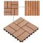 WPC Porch Tiles 30x30 cm 1 m² Brown 11 units by vidaXL, Floors and carpets - Ref: Foro24-45029, Price: 61,30 €, Discount: %