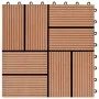 WPC Porch Tiles 30x30 cm 1 m² Brown 11 units by vidaXL, Floors and carpets - Ref: Foro24-45029, Price: 61,30 €, Discount: %