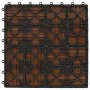WPC Porch Tiles 30x30 cm 1 m² Brown 11 units by vidaXL, Floors and carpets - Ref: Foro24-45029, Price: 61,30 €, Discount: %
