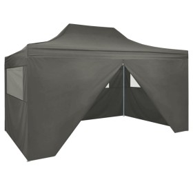 Pop-up folding tent with 4 walls 3x4.5 m anthracite gray by vidaXL, Tents and gazebos - Ref: Foro24-44970, Price: 176,35 €, D...