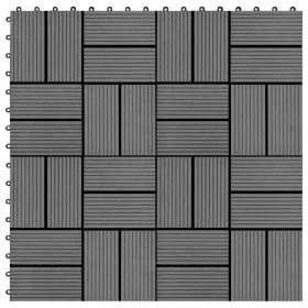 Baldosas de porche de WPC 30x30 cm 1 m² gris 11 unidades de vidaXL, Suelos y moquetas - Ref: Foro24-45030, Precio: 54,76 €, D...