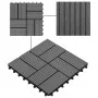 WPC porch tiles 30x30 cm 1 m² gray 11 units by vidaXL, Floors and carpets - Ref: Foro24-45030, Price: 54,76 €, Discount: %