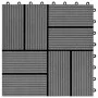 WPC porch tiles 30x30 cm 1 m² gray 11 units by vidaXL, Floors and carpets - Ref: Foro24-45030, Price: 54,76 €, Discount: %