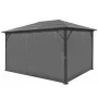 Gazebo with anthracite gray aluminum curtain 400x300 cm by vidaXL, Tents and gazebos - Ref: Foro24-44890, Price: 803,23 €, Di...