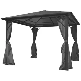 Pavillon mit anthrazitgrauem Aluminiumvorhang 300x300 cm von vidaXL, Zelte und Pavillons - Ref: Foro24-44889, Preis: 653,12 €...