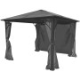 Cenador con cortina gris antracita aluminio 300x300 cm de vidaXL, Carpas y cenadores - Ref: Foro24-44889, Precio: 646,01 €, D...