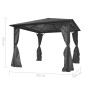 Gazebo with anthracite gray aluminum curtain 300x300 cm by vidaXL, Tents and gazebos - Ref: Foro24-44889, Price: 645,26 €, Di...
