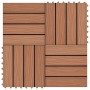 Porch tiles with deep relief WPC 1 m² light brown 11 pcs by vidaXL, Floors and carpets - Ref: Foro24-45034, Price: 76,99 €, D...