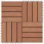 Porch tiles with deep relief WPC 1 m² light brown 11 pcs by vidaXL, Floors and carpets - Ref: Foro24-45034, Price: 75,72 €, D...