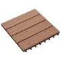 Porch tiles with deep relief WPC 1 m² light brown 11 pcs by vidaXL, Floors and carpets - Ref: Foro24-45034, Price: 75,72 €, D...