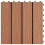 Porch tiles with deep relief WPC 1 m² light brown 11 pcs by vidaXL, Floors and carpets - Ref: Foro24-45034, Price: 75,72 €, D...