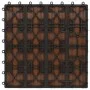 Porch tiles with deep relief WPC 1 m² light brown 11 pcs by vidaXL, Floors and carpets - Ref: Foro24-45034, Price: 75,72 €, D...