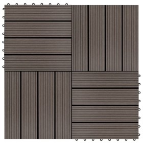 WPC Verandafliesen 30x30 cm 1 m² dunkelbraun 11 Stk von vidaXL, Böden und Teppiche - Ref: Foro24-45025, Preis: 66,19 €, Rabat...