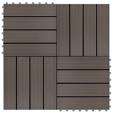 WPC Verandafliesen 30x30 cm 1 m² dunkelbraun 11 Stk von vidaXL, Böden und Teppiche - Ref: Foro24-45025, Preis: 66,19 €, Rabat...