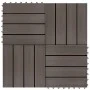 Baldosas de porche de WPC 30x30 cm 1 m² marrón oscuro 11 uds de vidaXL, Suelos y moquetas - Ref: Foro24-45025, Precio: 63,51 ...