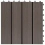 Baldosas de porche de WPC 30x30 cm 1 m² marrón oscuro 11 uds de vidaXL, Suelos y moquetas - Ref: Foro24-45025, Precio: 63,51 ...