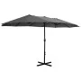 Garden umbrella with aluminum pole 460x270 cm anthracite by vidaXL, Umbrellas - Ref: Foro24-44869, Price: 167,44 €, Discount: %