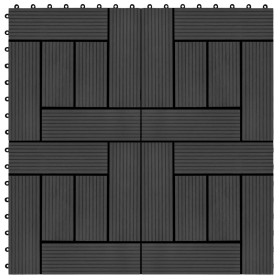 WPC-Verandafliesen 30x30 cm 1 m² schwarz 11 Einheiten von vidaXL, Böden und Teppiche - Ref: Foro24-45026, Preis: 59,24 €, Rab...