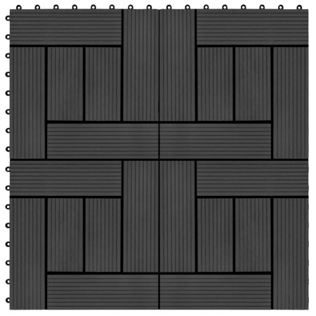WPC-Verandafliesen 30x30 cm 1 m² schwarz 11 Einheiten von vidaXL, Böden und Teppiche - Ref: Foro24-45026, Preis: 59,24 €, Rab...