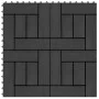 WPC porch tiles 30x30 cm 1 m² black 11 units by vidaXL, Floors and carpets - Ref: Foro24-45026, Price: 60,38 €, Discount: %