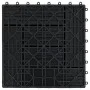 WPC porch tiles 30x30 cm 1 m² black 11 units by vidaXL, Floors and carpets - Ref: Foro24-45026, Price: 60,38 €, Discount: %