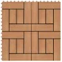WPC porch tiles 30x30 cm 1 m² teak color 11 units by vidaXL, Floors and carpets - Ref: Foro24-45027, Price: 61,40 €, Discount: %