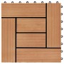 Baldosas de porche de WPC 30x30 cm 1 m² color teca 11 unidades de vidaXL, Suelos y moquetas - Ref: Foro24-45027, Precio: 55,7...