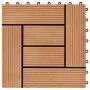 WPC porch tiles 30x30 cm 1 m² teak color 11 units by vidaXL, Floors and carpets - Ref: Foro24-45027, Price: 61,40 €, Discount: %